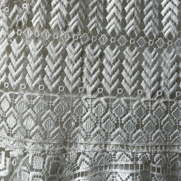 SHOSHANNA Anthropologie Laguna Lace Handkerchief Dress Asymmetrical Drop Waist 2 - Picture 3 of 7